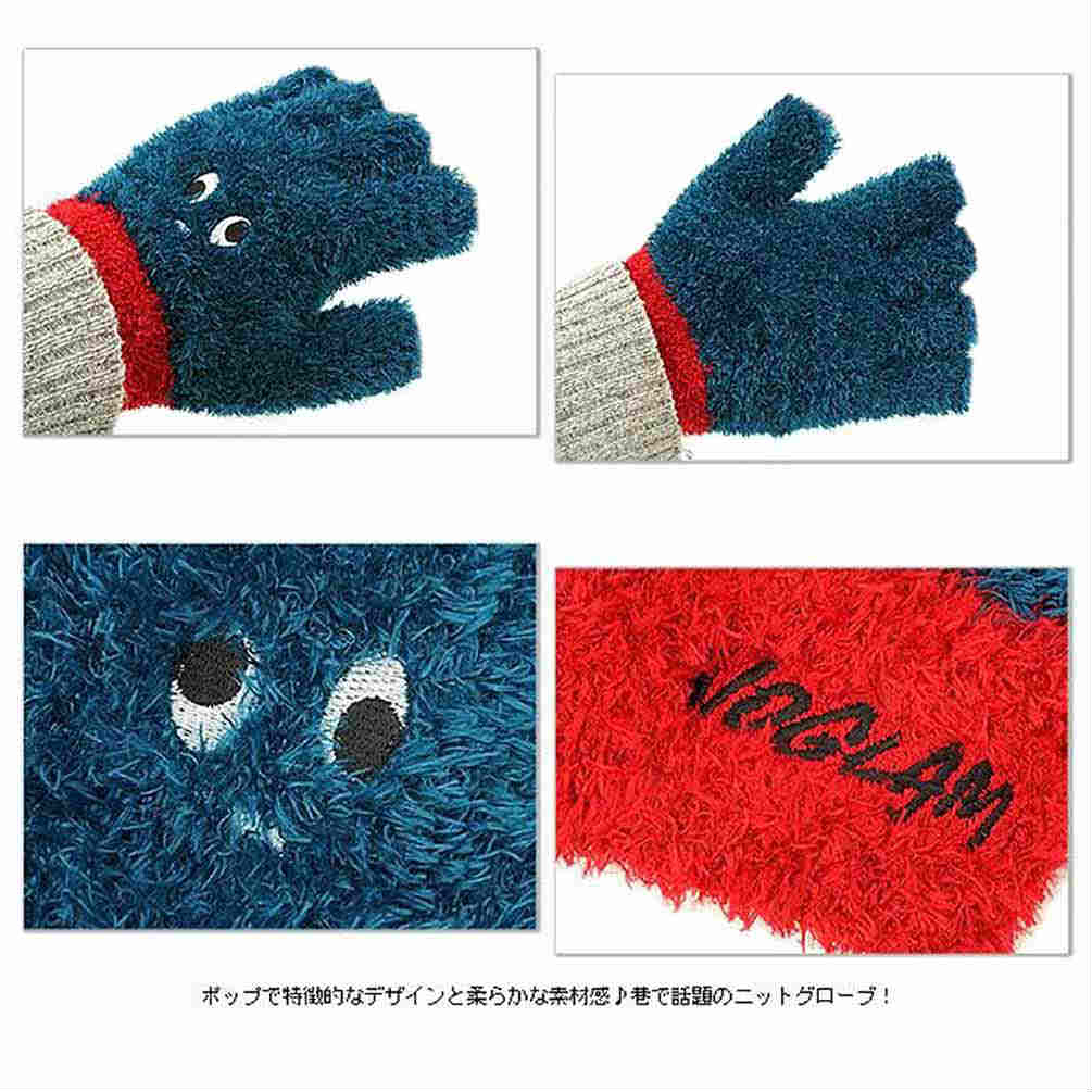送料無料 防寒 のびのび グローブ 手袋 メンズ レディース キッズ 子供 かわいい ふわふわ あったか カラー ストレッチ 指なし NOGLAM ノーグラム GLAMLIN U-15NCO-OPENFING-BKMNT-FREE NOGLAM(ノーグラム) 2