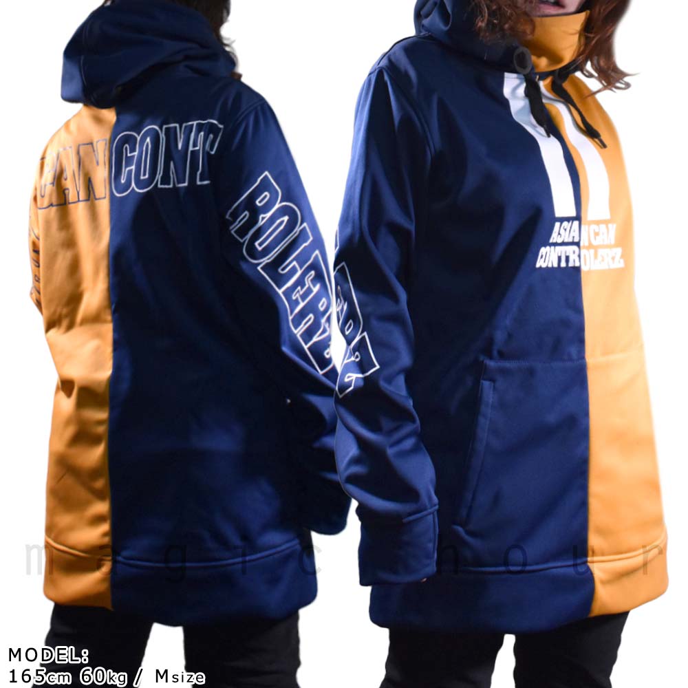 スノーボード パーカー スノボー トールパーカー 撥水 ロング丈 フルジップ 防風 ウェア ジャケット メンズ レディース フード付き ACC エーシーシー TALLPULL ACC-21TALPUL-SPRIT-BLK-L ACC(エーシーシー) 4
