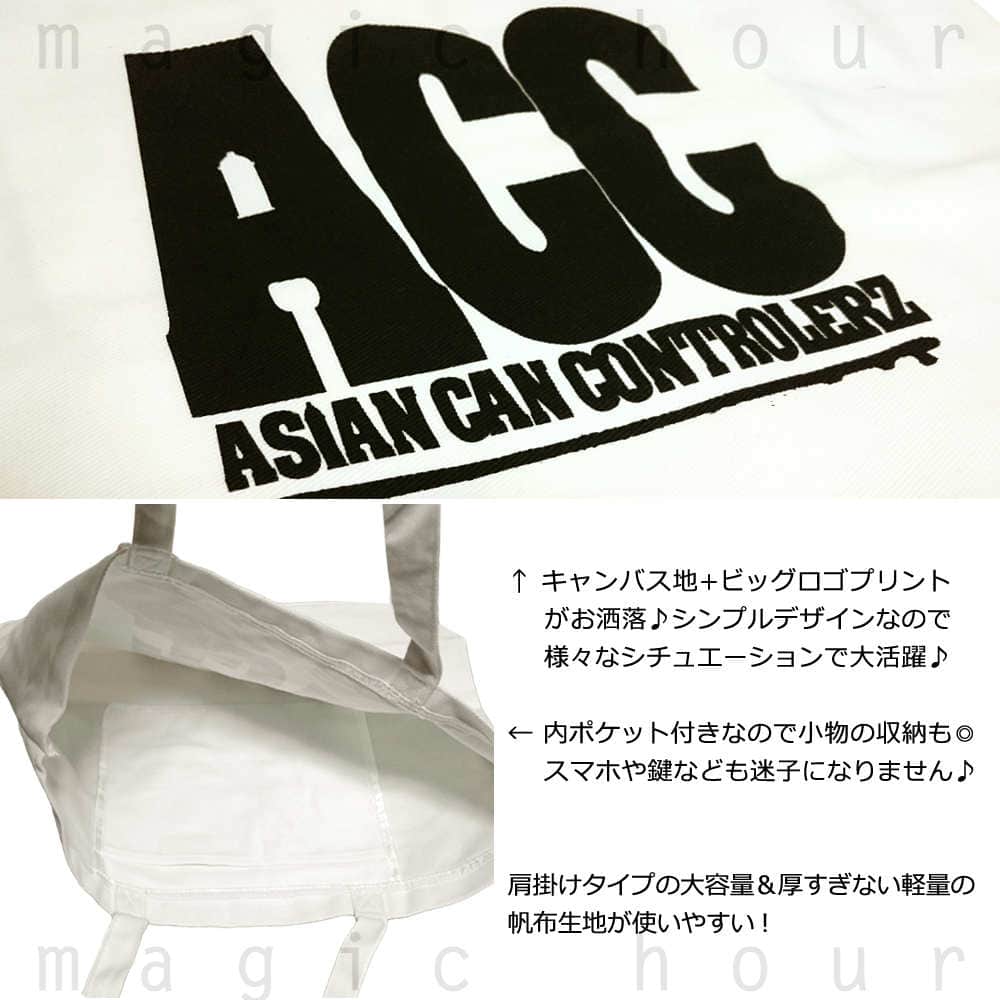 キャンバス トート バッグ 帆布 コットン バック メンズ レディース おしゃれ ブランド ACC エーシーシー スノーボード 大容量 小さめ ショルダー スノボ S ACC-BAG-THEACC-S-NAT-BLK ACC(エーシーシー) 1