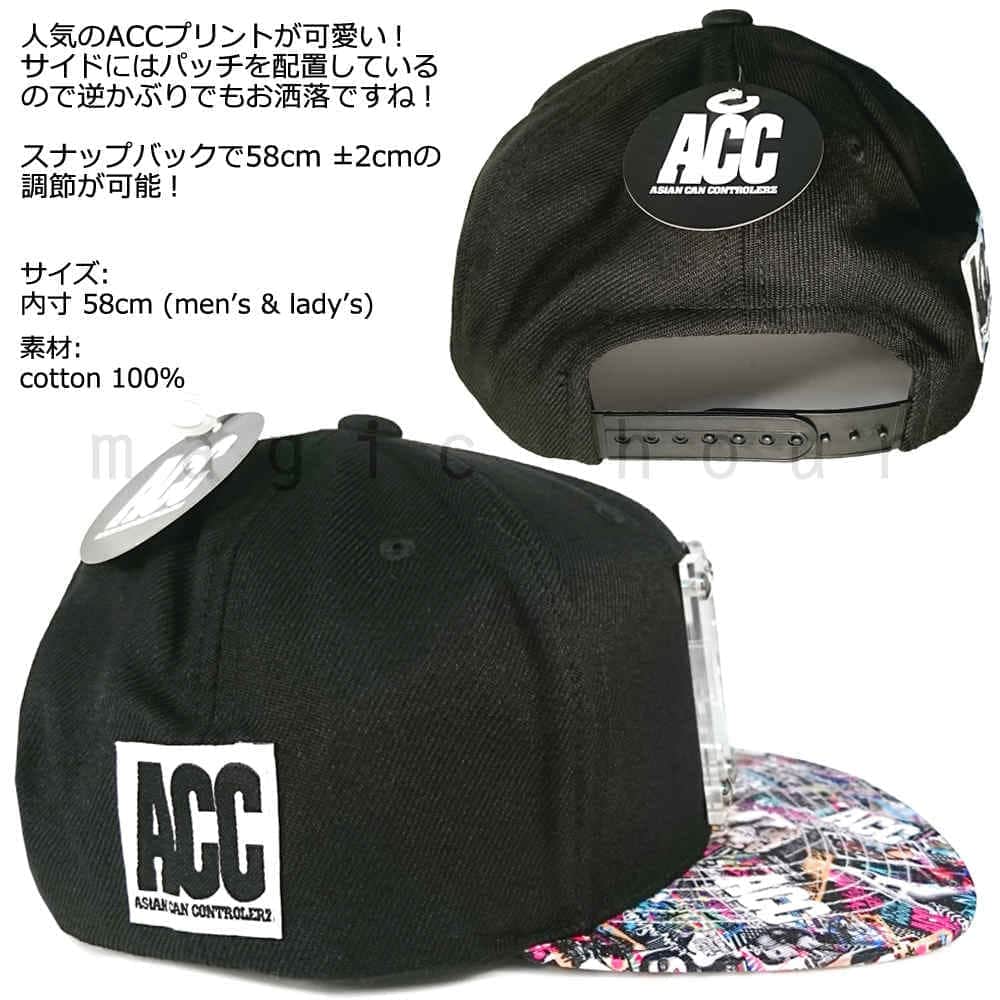 3D 帽子 フラット キャップ メンズ レディース ブランド ロゴプレート ベースボールキャップ ACC エーシーシー スノーボード ストリート アメカジ 無地 BISON ACC-CAP-BISON-BLK-RIZE ACC(エーシーシー) 2