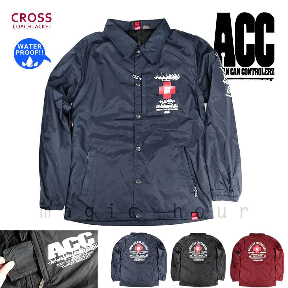 ACC-COACH-18CROSS-BLK-L : コーチジャケット・撥水パーカー