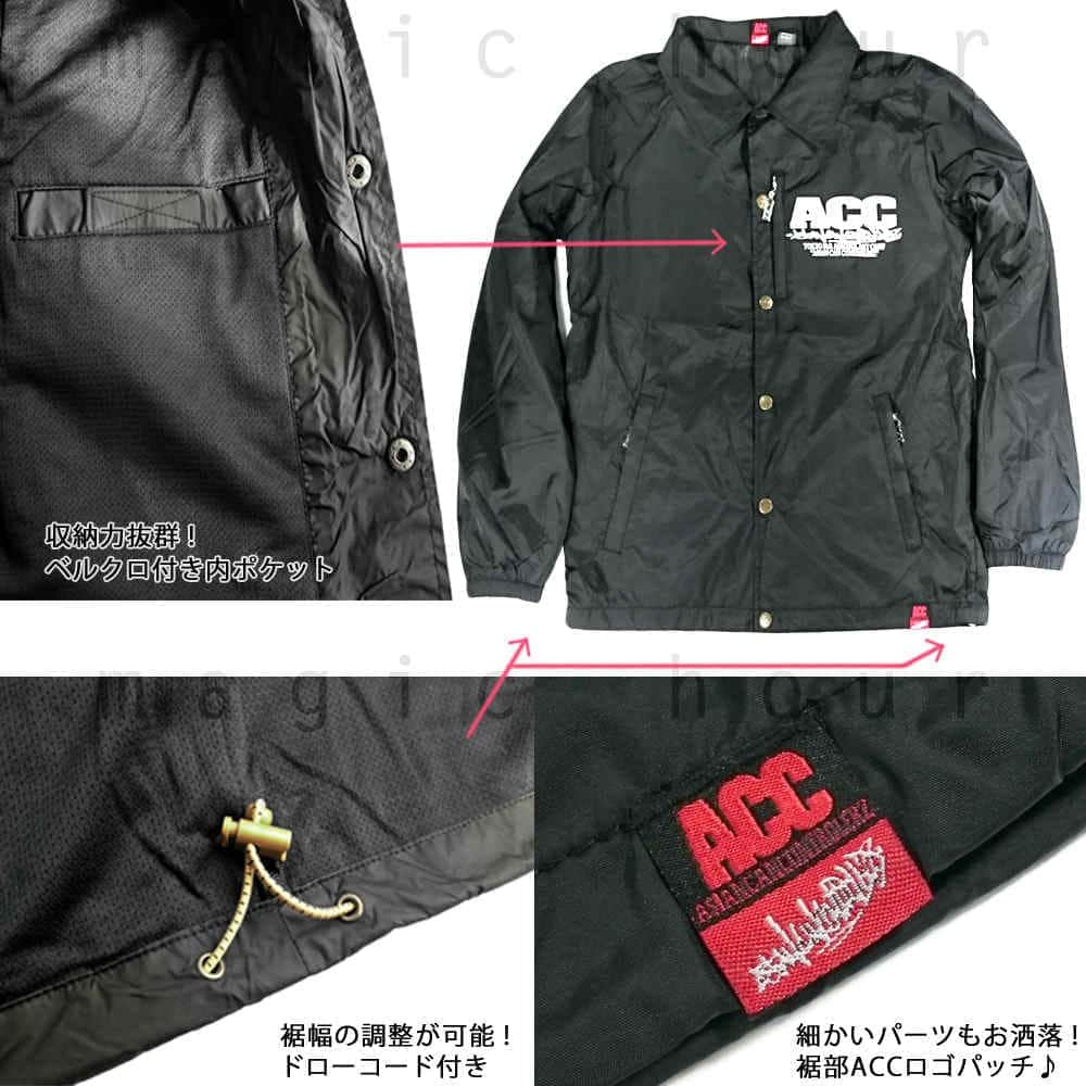 スノーボード ウェア コーチ ジャケット 上 メンズ レディース 撥水 パーカー スノボ ウエア 防水 防風 ロゴ バックプリント ACC エーシーシー THE ACC ACC-COACH-18THEACC-BLKCAMO-L ACC(エーシーシー) 1