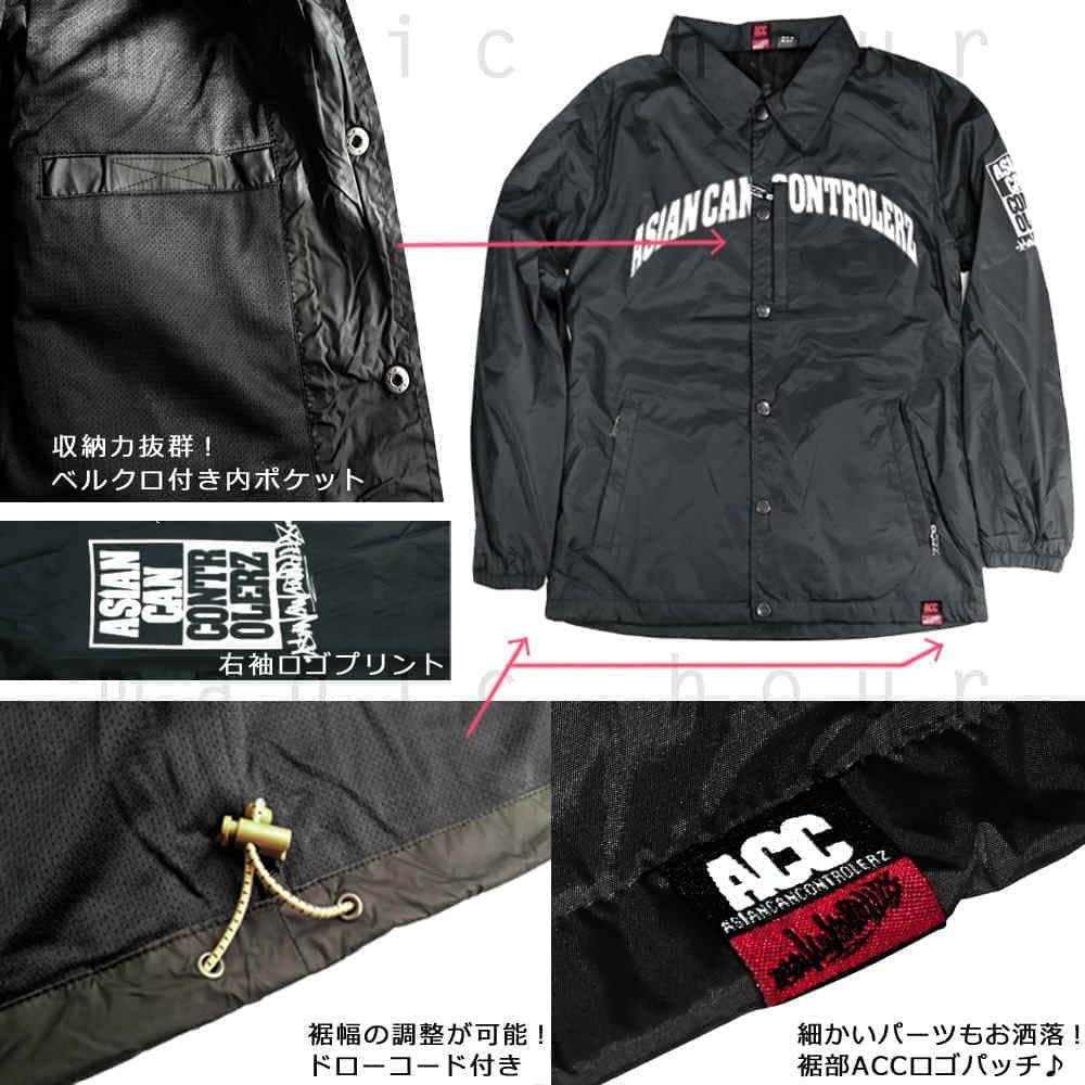 スノーボード ウェア コーチ ジャケット 上 メンズ レディース 撥水 パーカー スノボ ウエア 防水 防風 ロゴ バックプリント ACC エーシーシー ARCH ブラック ACC-COACH-19ARCH-BLK-L ACC(エーシーシー) 1