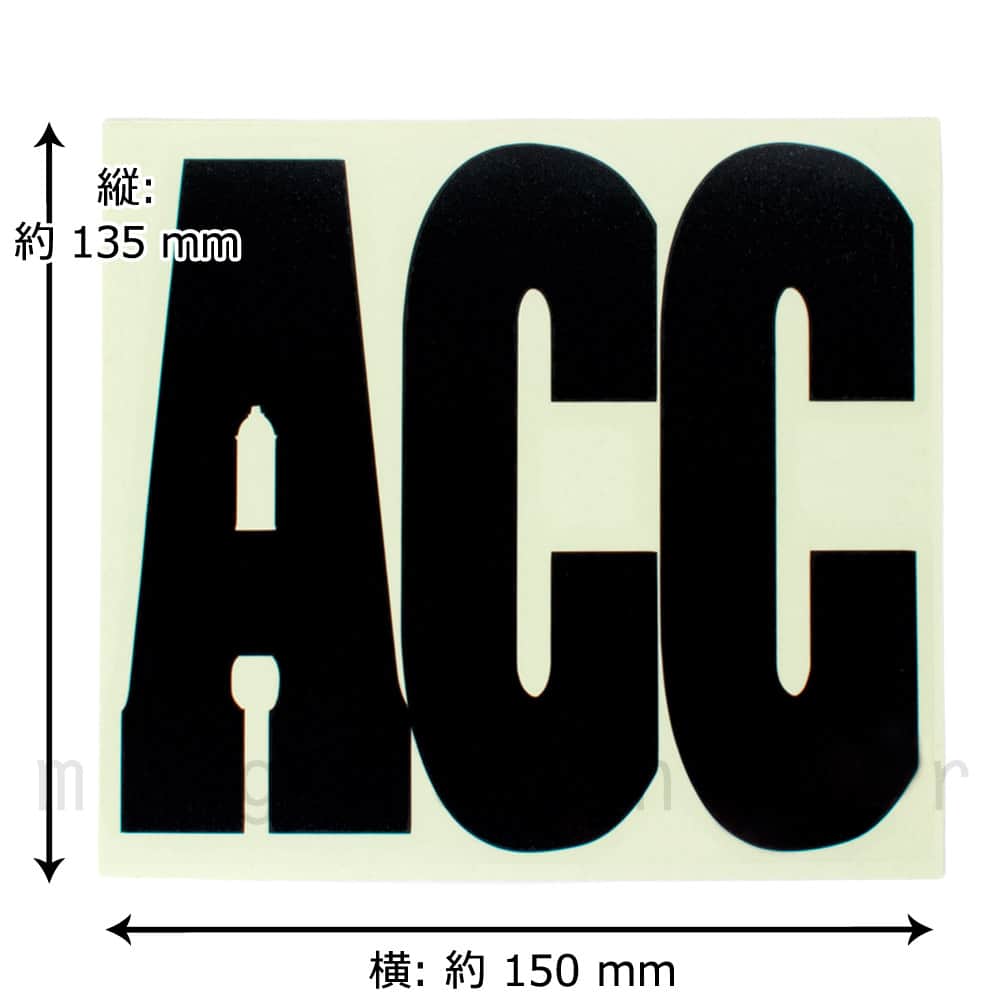 送料無料 ACC エーシーシー カッティング ステッカー ブランド おしゃれ かっこいい ロゴ ACC-STICKER-CUTTING U-ACC-STICKER-CUTTING-BLK ACC(エーシーシー) 2