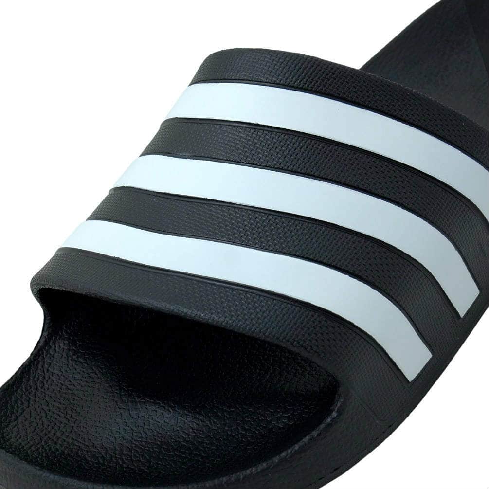 アディダス ADIDAS サンダル メンズ ビーチサンダル スリッパ おしゃれ スポーツサンダル シャワーサンダル ブランド ロゴ 紺 紫 黒 白 青 痛くない ボーダー ADISAND-AQUA-BKBK-F35550-255 adidas(アディダス) 3