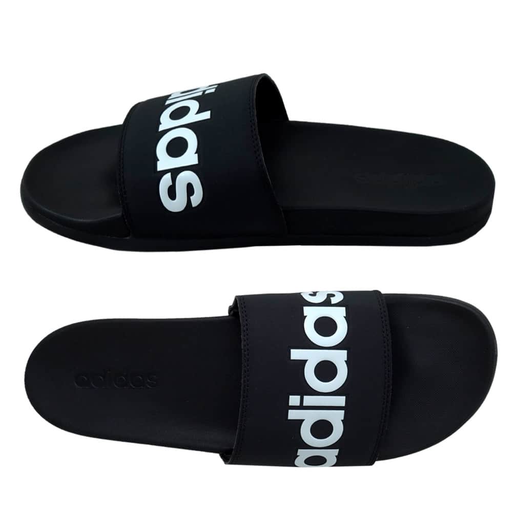 アディダス ADIDAS サンダル メンズ ビーチサンダル スリッパ おしゃれ スポーツサンダル シャワーサンダル ブランド ロゴ 無地 黒 ブラック 痛くない ボーダー ADISAND-LINER-BLK-B42207-255 adidas(アディダス) 2