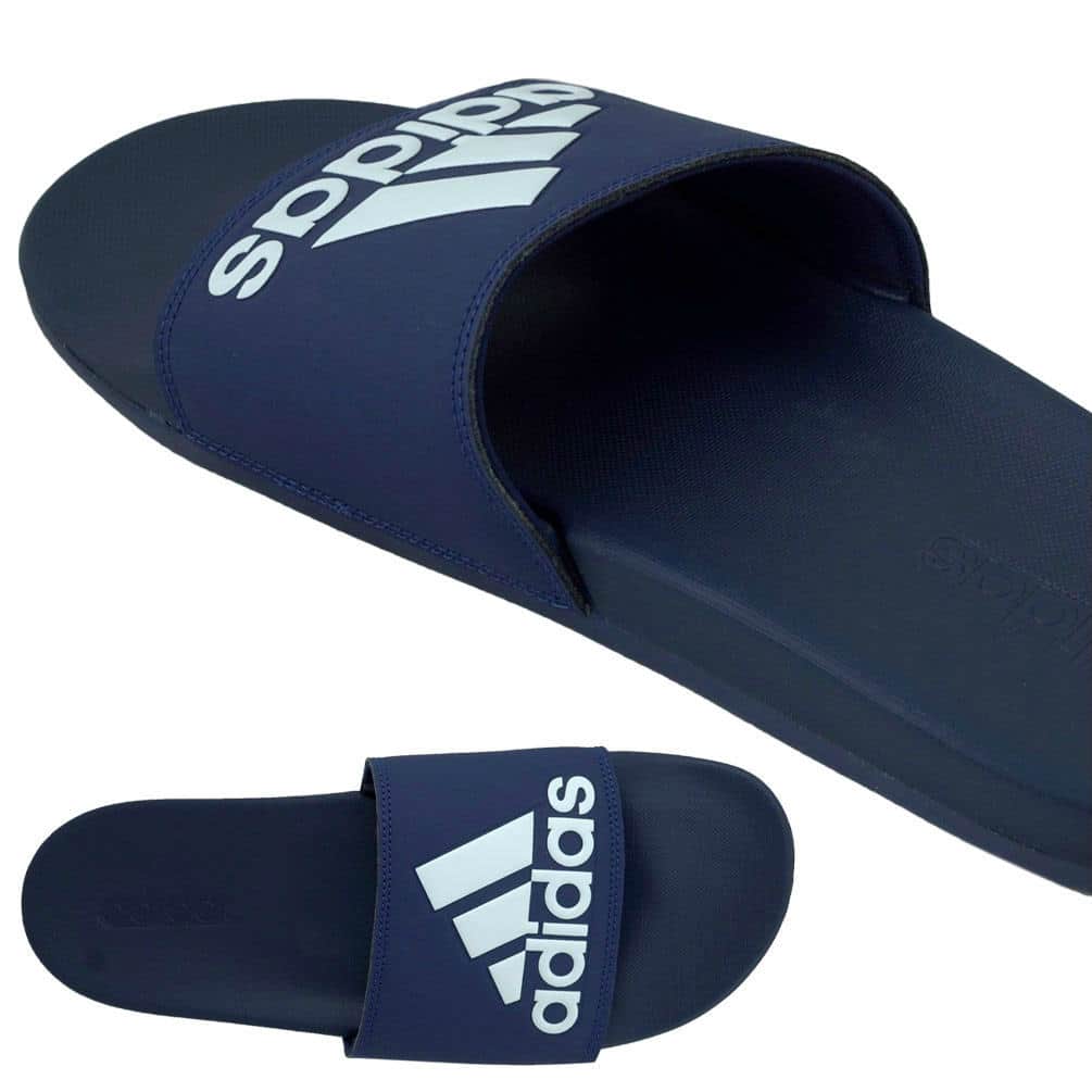 アディダス ADIDAS サンダル メンズ ビーチサンダル スリッパ おしゃれ スポーツサンダル シャワーサンダル ブランド ロゴ 赤 黒 紺 青 痛くない ボーダー ADISAND-LOGO-BLK-CG3425-255 adidas(アディダス) 2