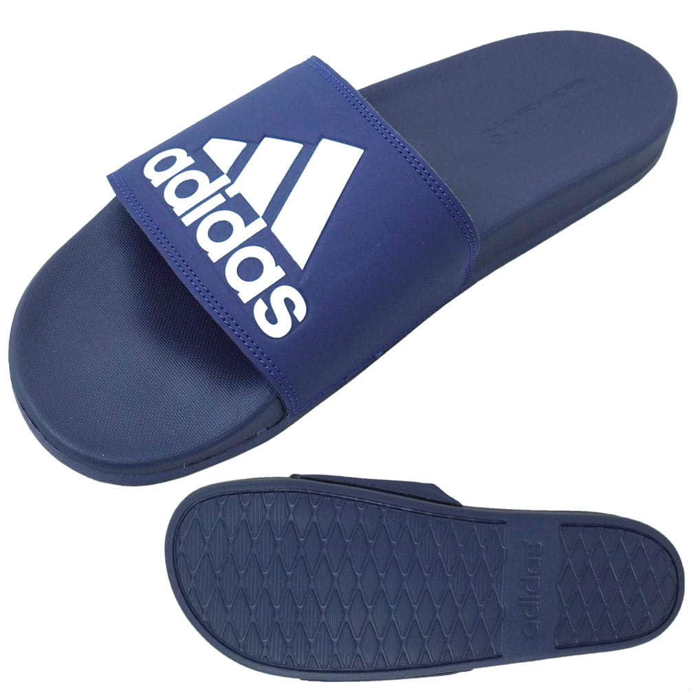 アディダス ADIDAS サンダル メンズ ビーチサンダル スリッパ おしゃれ スポーツサンダル シャワーサンダル ブランド ロゴ 赤 黒 紺 青 痛くない ボーダー ADISAND-LOGO-BLK-CG3425-255 adidas(アディダス) 4