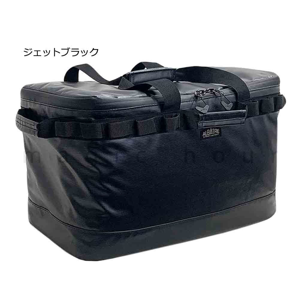 キャンプバッグ アウトドア コンテナボックス お洒落 収納 ソフト コンテナ トート  大容量 ツールケース 収納ボックス アルバートル マルチギアコンテナ 48L 黒 AL-OB101T-JETBLACK-M albatre(アルバートル) 4