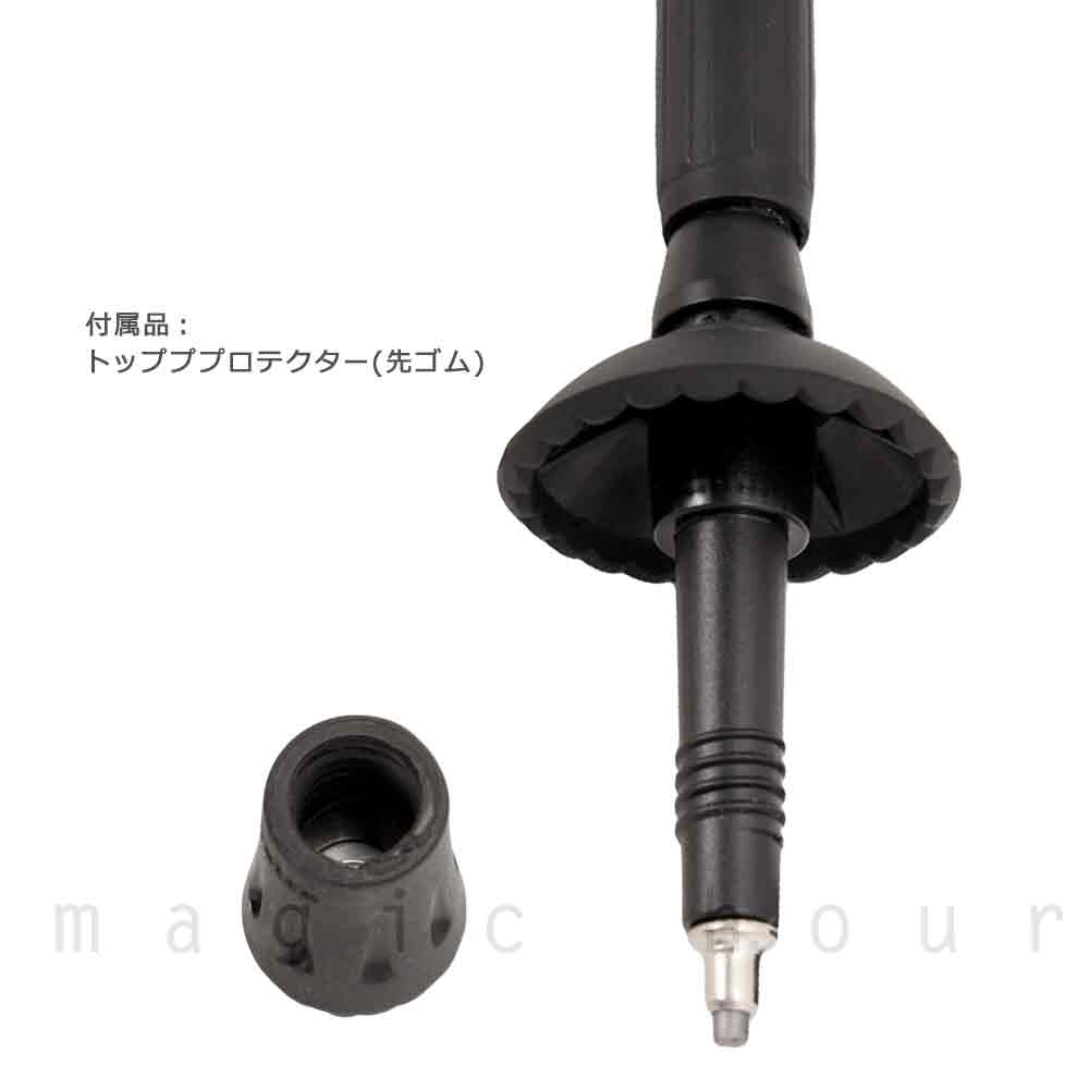 登山 杖 トレッキングポール 軽量 3段 伸縮式 ステッキ コンパクト ストック 衝撃吸収 アンチショックシステム お洒落 アルパインポール アルバートル T型 AL-TTP2211-CERULEANBLUE-F albatre(アルバートル) 2