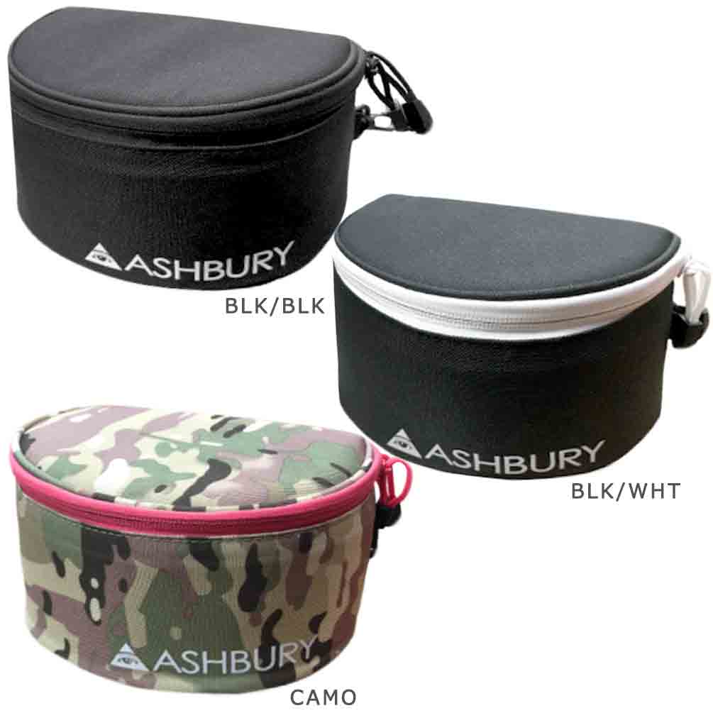 スノーボード スキー ゴーグル ケース ハードケース メンズ レディース ASHBURY アシュベリー お洒落 かわいい ブラック 黒 迷彩 カモ柄 スペアレンズ 収納可能 ASHBURY-GOGGLECASE-01-BLKBLK  3