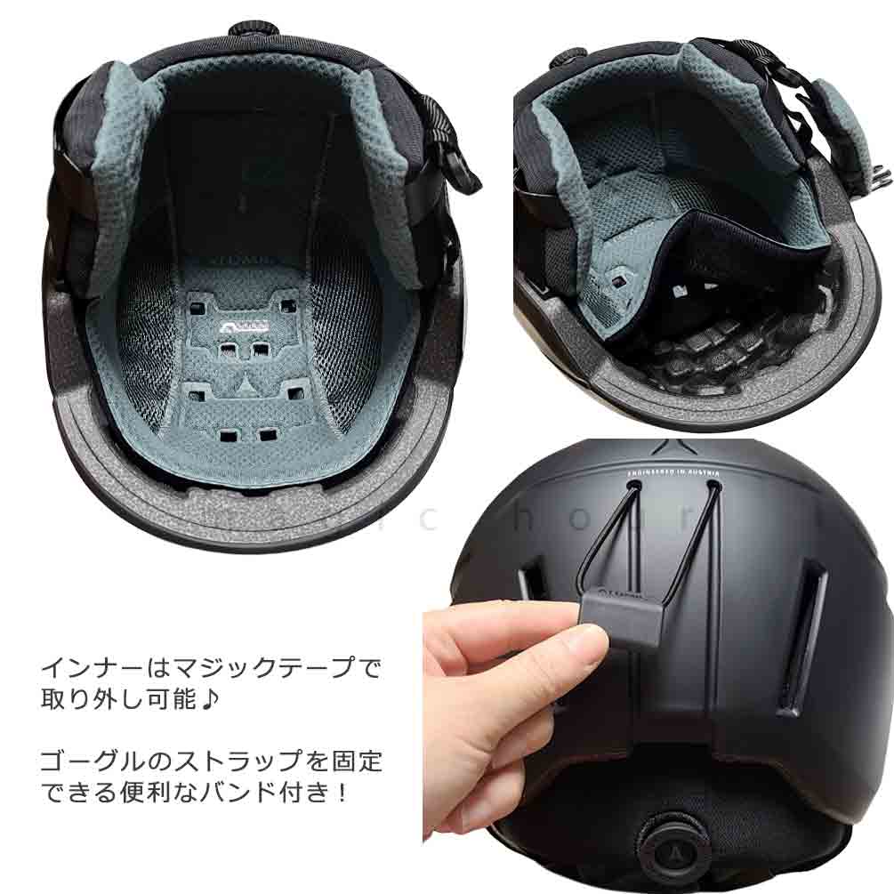 ヘルメット スキー スノーボード メンズ レディース ブランド メット お洒落 プロテクター 大人用 スポーツ 登山 自転車 ダイアル サイズ調節 スノーヘルメット ATM-MET-24REVENT-BLACK-L ATOMIC(アトミック) 2