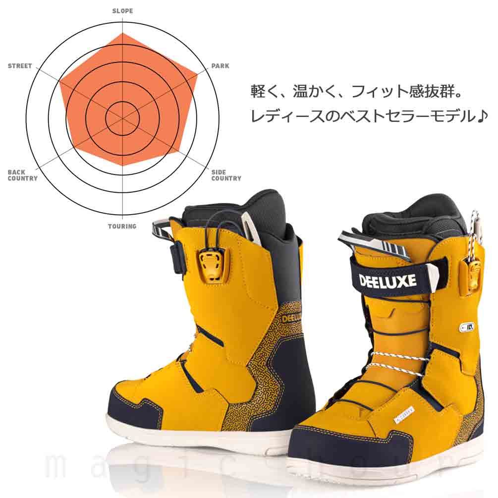 スノーボード ブーツ BOA レディース DEELUXE ディーラックス TEAM ID LARA クイックレース 紐タイプ 23-24 2024モデル 22.5 - 25.5cm イエロー 黒 お洒落 BP-DXBOT-24IDLARA-SUNFLOWER-225 DEELUXE(ディーラックス) 4