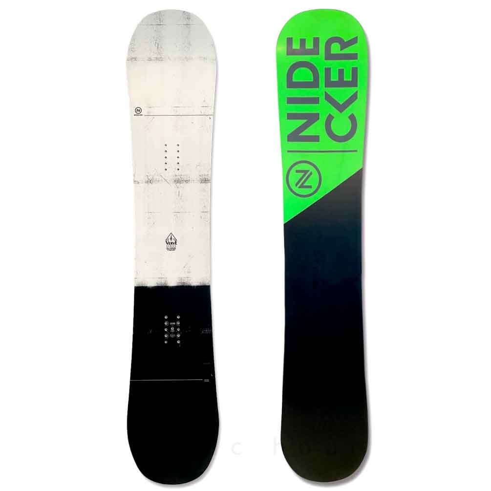 スノーボード 板 メンズ 単品 NIDECKER ナイデッカー VERVE 2024 ブランド スノボー 初心者 ダブルキャンバー Wロッカー お洒落 ブランド ブラック 黒 白 緑 BP-NDSB-24VERVE-149 NIDECKER(ナイデッカー) 4