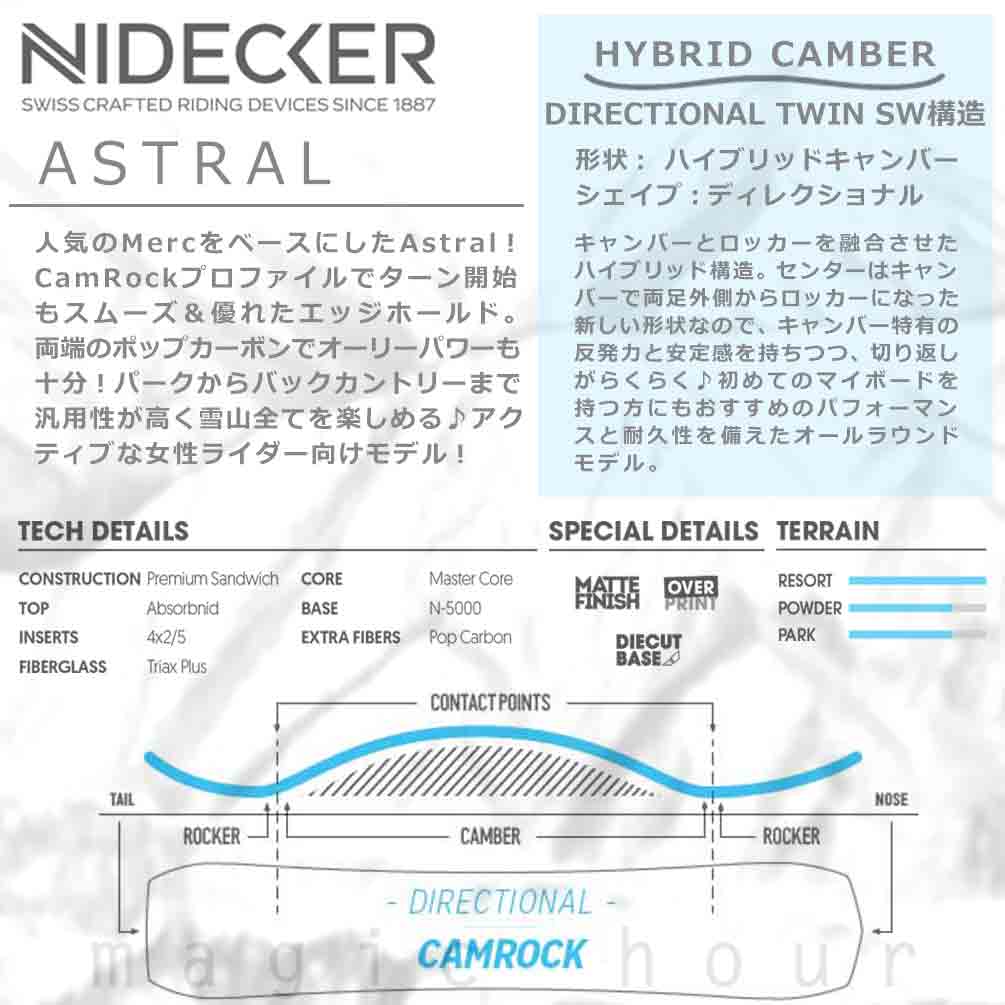 スノーボード 板 レディース 2点 セット NIDECKER ナイデッカー ASTRAL 2026 ブランド FLOW ビンディング スノボー 初心者 ハイブリッド キャンバー ボード 紫 BP-NDSB-26ASTL-ST2-139 NIDECKER(ナイデッカー) 3