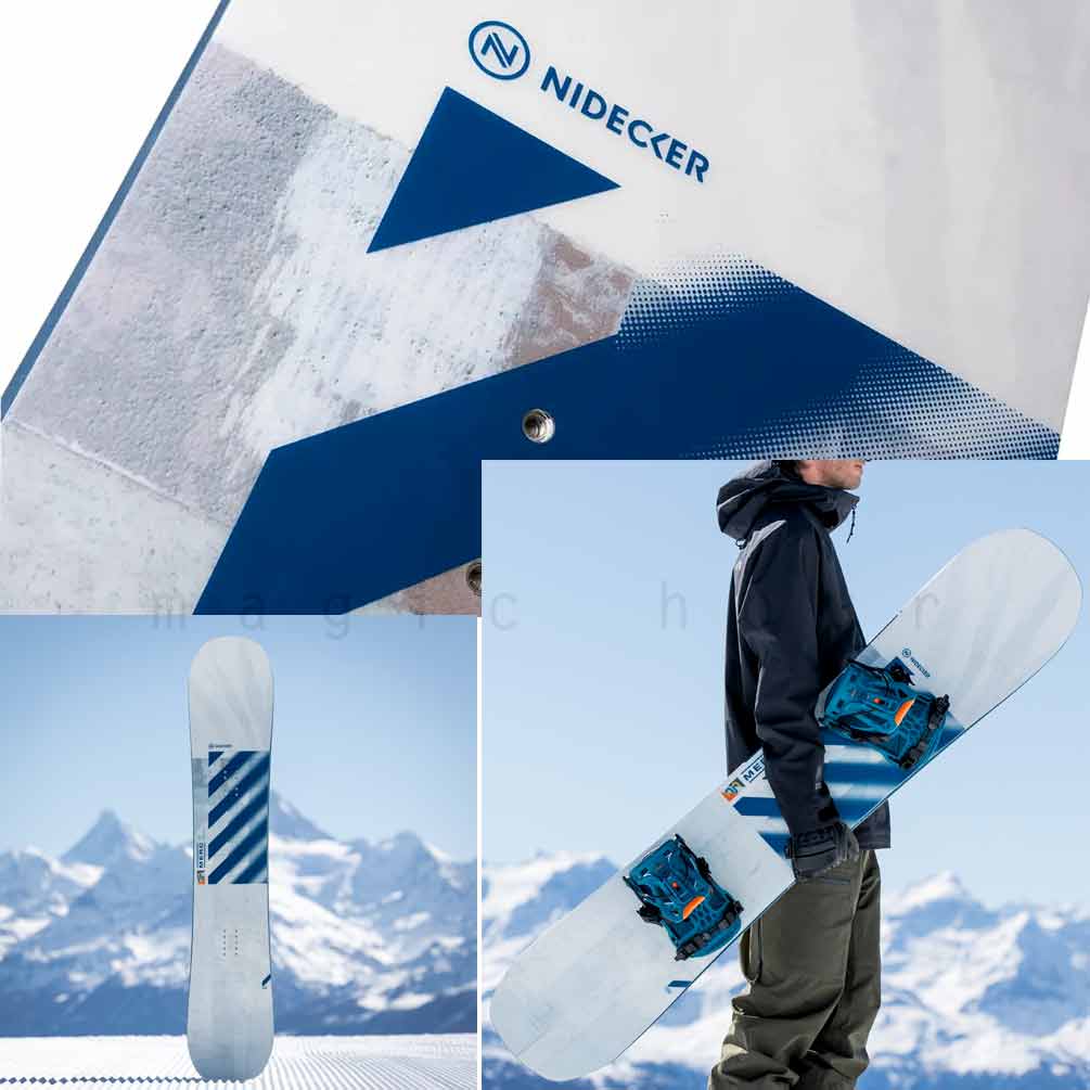 スノーボード 板 メンズ 単品 NIDECKER ナイデッカー MERC 2026 スノボー 初心者 ハイブリッド キャンバー ボード お洒落 ブランド ホワイト 白 グレー BP-NDSB-26MERC-149 NIDECKER(ナイデッカー) 2