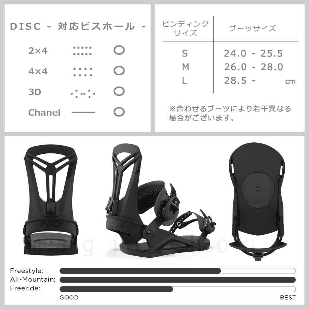 スノーボード ビンディング スノボー バインディング メンズ レディース UNION ユニオン FLITE PRO ボード 23-24 グラトリ 黒 白 紫 板と同時購入で取付無料 BP-UNBIN-24FLITPRO-BLACK-L UNION(ユニオン) 2