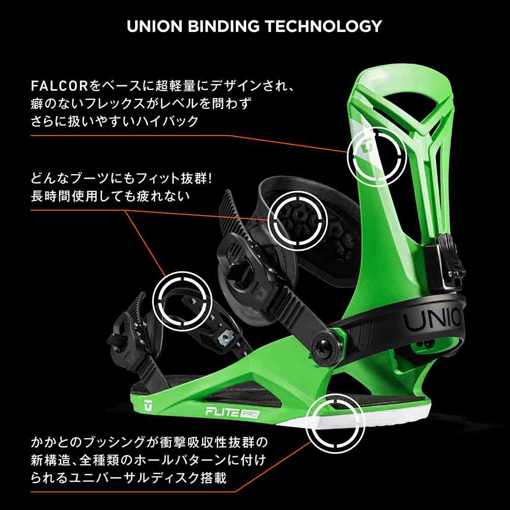 スノーボード ビンディング スノボー バインディング メンズ レディース UNION ユニオン FLITE PRO ボード 23-24 グラトリ 黒 白 紫 板と同時購入で取付無料 BP-UNBIN-24FLITPRO-BLACK-L UNION(ユニオン) 4