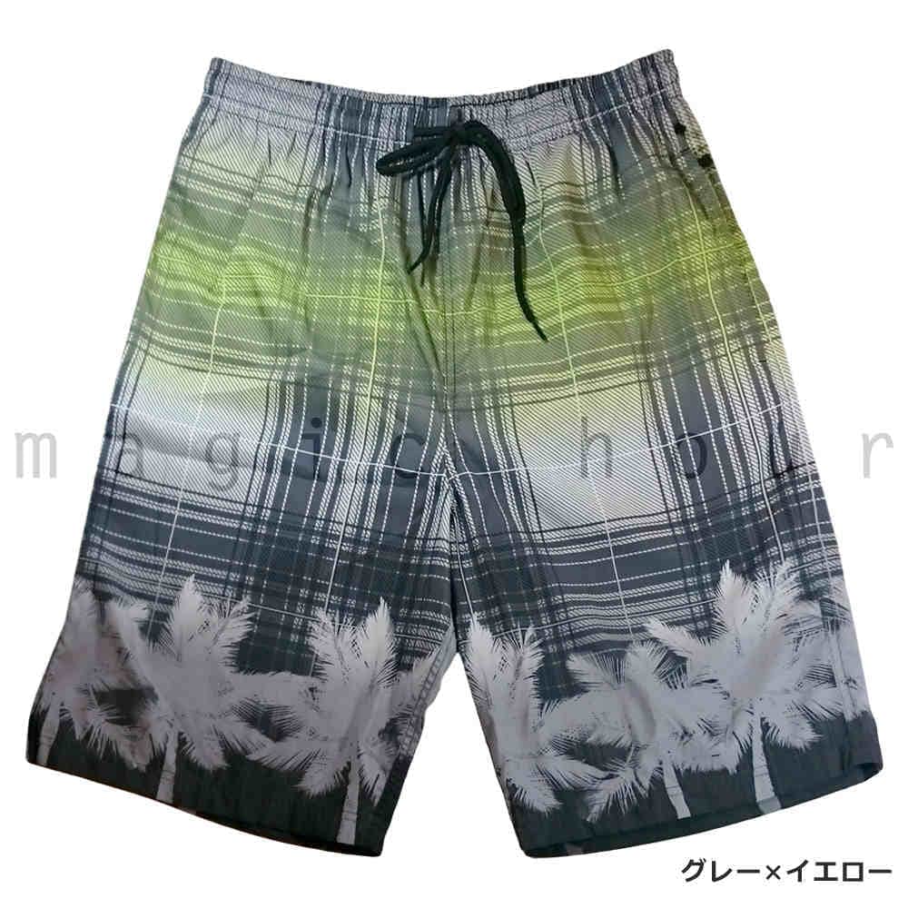 サーフパンツ メンズ 水着 海水パンツ 海パン インナー付き 柄 サーフトランクス 水陸両用 おしゃれ みずぎ サーフィン 海水浴 プール サポーター付き 青 グレー BUL-14002-BLURED-L  4