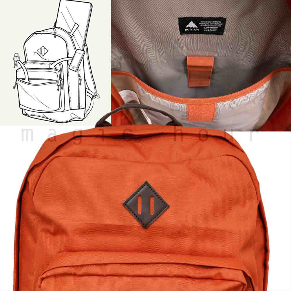 バートン BURTON リュック バックパック Big Kettle Pack 26L メンズ レディース リュックサック お洒落 バック 登山 アウトドア 大容量 旅行 PC 収納 BURTON-PACK-BIGKET-BURNTOCHRE-26L BURTON(バートン) 4