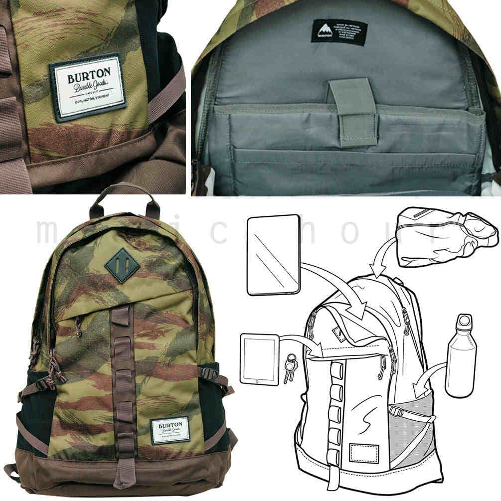 バートン BURTON リュック バックパック SHACKFORD PACK 24L メンズ レディース リュックサック 迷彩 柄 お洒落 バック 登山 アウトドア 大容量 旅行 PC 収納 BURTON-SHACKPACK-CAMO-24L BURTON(バートン) 3