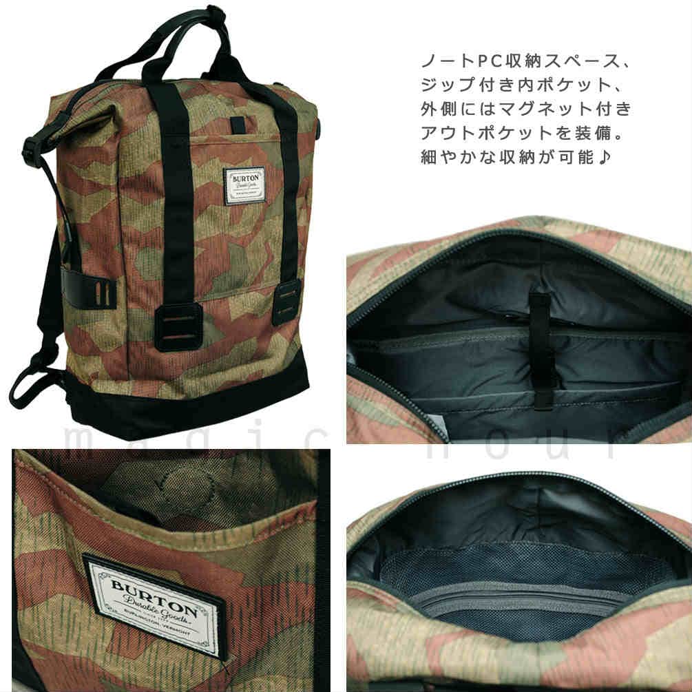 バートン BURTON リュック バックパック TINDER TOTE メンズ レディース ショルダー トート 迷彩 お洒落 バック 登山 アウトドア 大容量 旅行 PC 収納 25L BURTON-TINDERTOTE-CAMO-25L BURTON(バートン) 3
