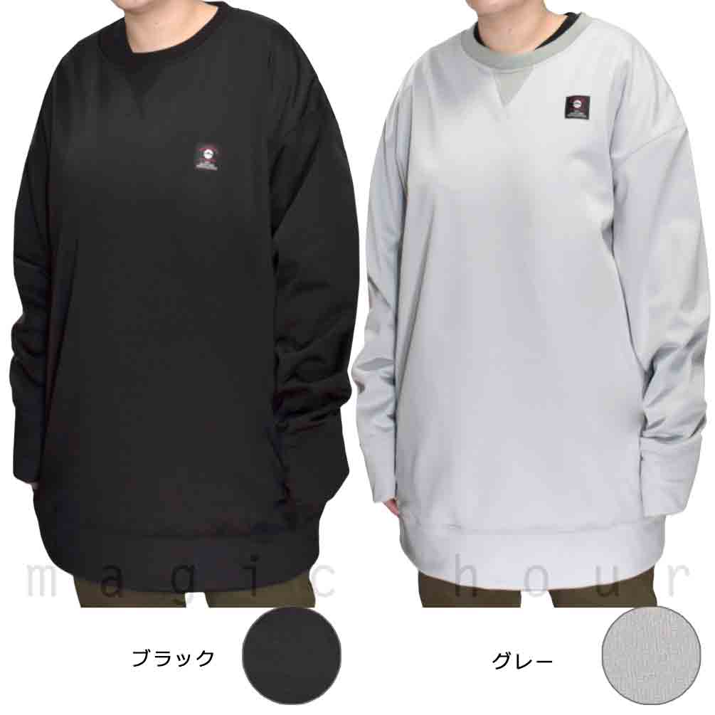 スノーボード 防水 トレーナースノボー  撥水 防風 防寒 ウェア ジャケット クルーネック メンズ レディース SHOWTIME ブランド ショウタイム 黒 グレー 無地 CN23-001-BLK-L SHOWTIME COLLECTIVE(ショウタイム コレクティブ) 4