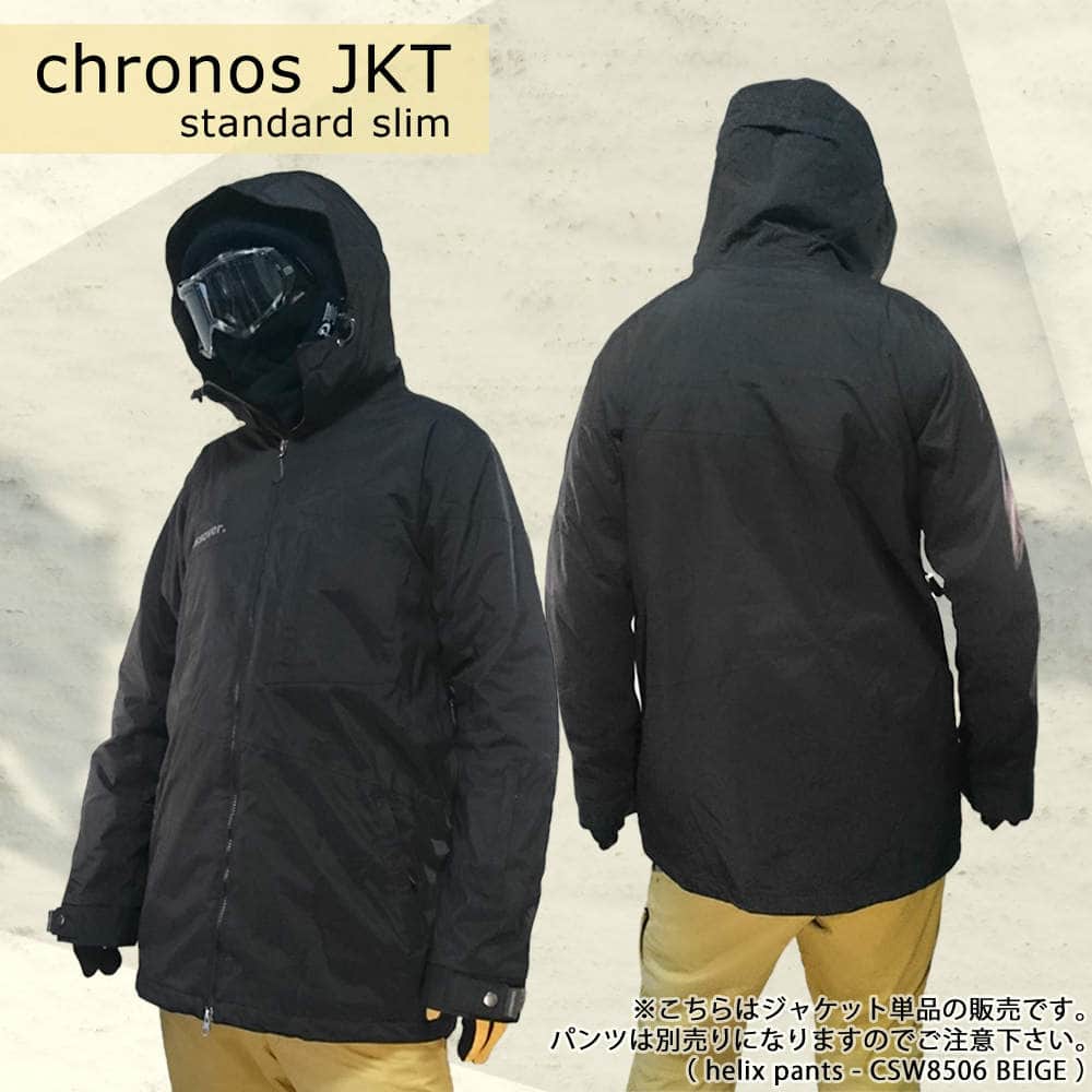 スノーボード スノボー ウェア メンズ レディース スリム 細身 ジャケット 上 crossover クロスオーバー chronos jacket CSW0501 無地 CSW0501-BLACK-L crossover(クロスオーバー) 1