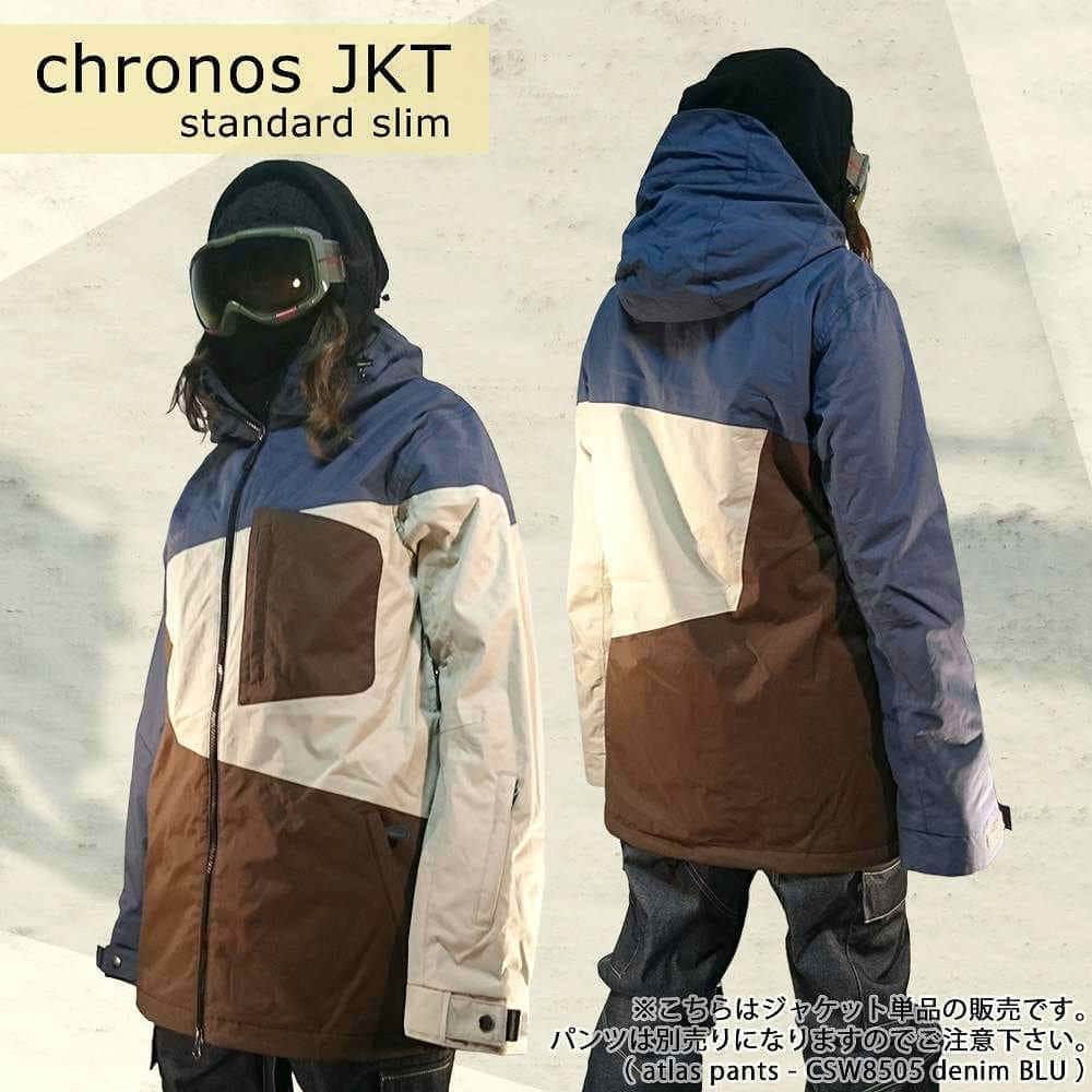 スノーボード スノボー ウェア メンズ レディース スリム 細身 ジャケット 上 crossover クロスオーバー chronos jacket CSW0502 無地 切り替え CSW0502-KHA-BLK-L crossover(クロスオーバー) 1