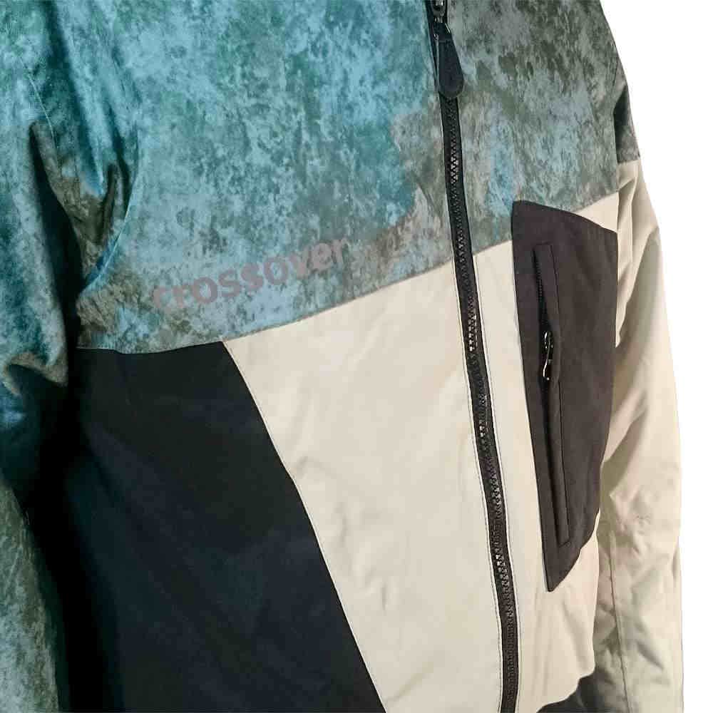 スノーボード スノボー ウェア メンズ レディース スリム 細身 ジャケット 上 crossover クロスオーバー chronos jacket CSW0503 柄 切り替え CSW0503-BRW-saharaBEG-L crossover(クロスオーバー) 2