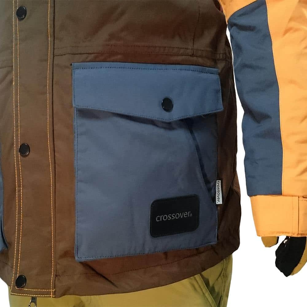 スノーボード スノボー ウェア メンズ レディース スリム 細身 ジャケット 上 crossover クロスオーバー atlas jacket CSW0505 無地 切り替え CSW0505-LGRY-KHA-L crossover(クロスオーバー) 2