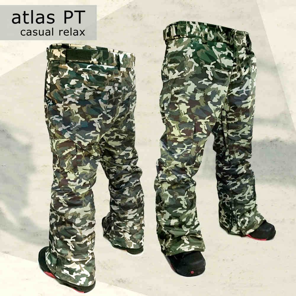 スノーボード スノボー ウェア メンズ レディース スリム 細身 パンツ 下 crossover クロスオーバー atlas pants CSW8504  カモ柄 迷彩 ストレート CSW8504-darkCAMO-L crossover(クロスオーバー) 1