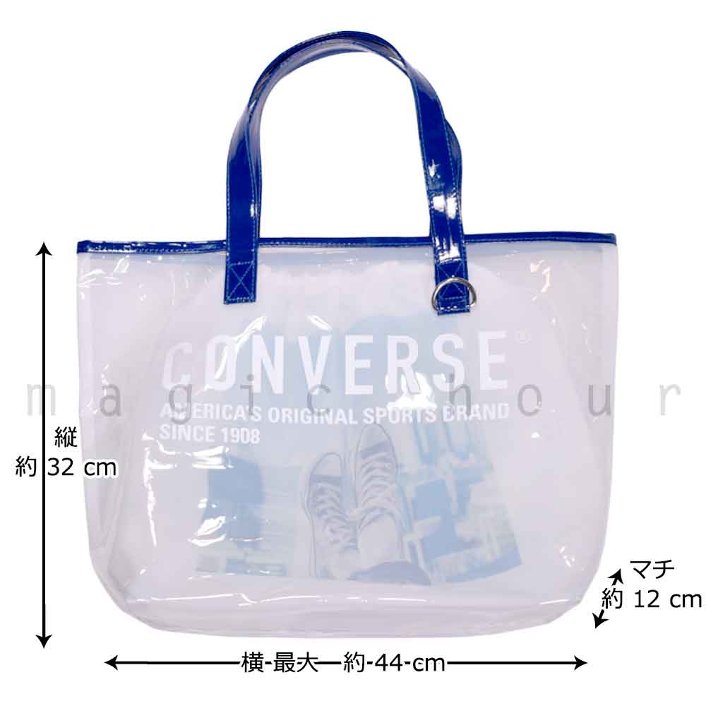 プールバッグ 女の子 キッズ ジュニア 子供 ショルダー ブランド スイムバッグ ビーチバッグ 水泳 トート コンパクト ビニールバッグ 内袋 コンバース 大人 ロゴ CV-221113-BAG-NAVY-F CONVERSE(コンバース) 2