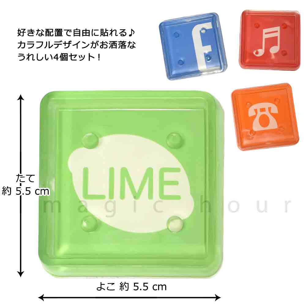 送料無料 スノーボード デッキパッド 滑り止め スノボ 板 デッキパット 3M クリア 透明 ステッカー 小さめ 四角 4個 セット お洒落 かわいい アクセサリー DBS U-DBS-3262-ICON-LIME DBS(デ．ビ−．エス) 1