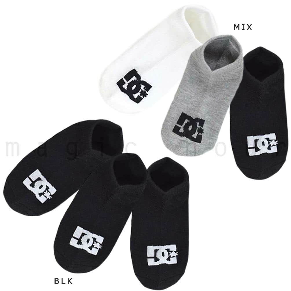 スポーツ ソックス ブランド 靴下 3足組 セット ジュニア ボーイズ DC SHOES ディーシーシュー くるぶし ソックス スニーカーソックス 高機能 速乾 22-24cm DC-47556TJR-BLK-22-24 DC SHOES(ディーシーシュー) 3