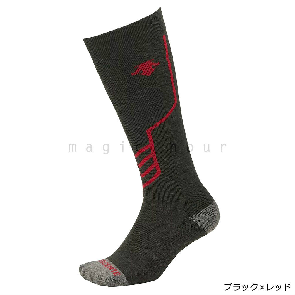 スキー スノーボード ソックス 靴下 メンズ 高機能 あたたか スポーツソックス ブランド 消臭 遠赤外線 土踏まず サポート 防寒 保温 クッション パイル構造 黒 DESNT-DWBOJB61-BRD-25-27 DESCENTE(デサント) 5