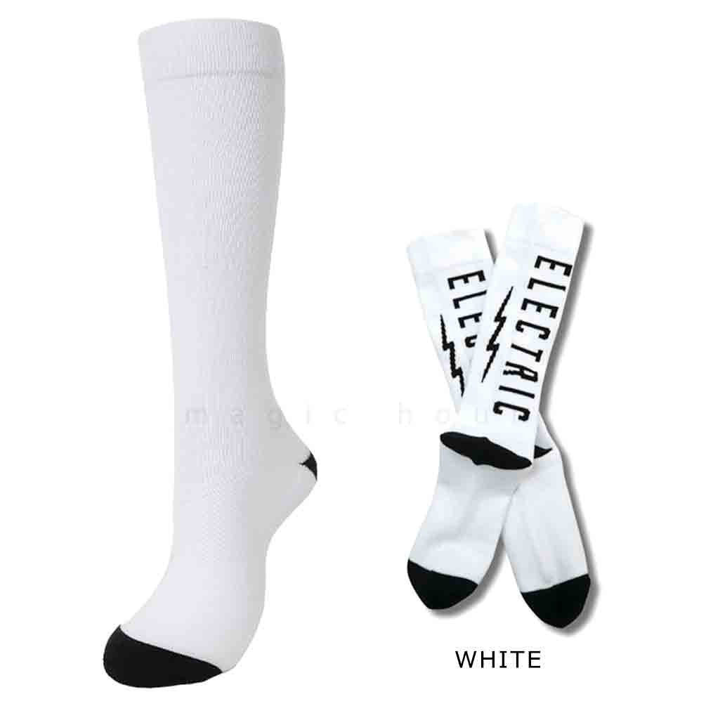 スキー スノーボード ソックス 靴下 メンズ ブランド スポーツソックス ELECTRIC エレクトリック Under Volt Socks 保温 防寒 サポート クッション パイル 黒 白 E23A10-BLACK-F ELECTRIC(エレクトリック) 3