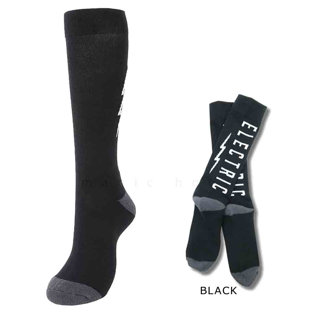 スキー スノーボード ソックス 靴下 メンズ ブランド スポーツソックス ELECTRIC エレクトリック Under Volt Socks 保温 防寒 サポート クッション パイル 黒 白 E23A10-BLACK-F ELECTRIC(エレクトリック) 4