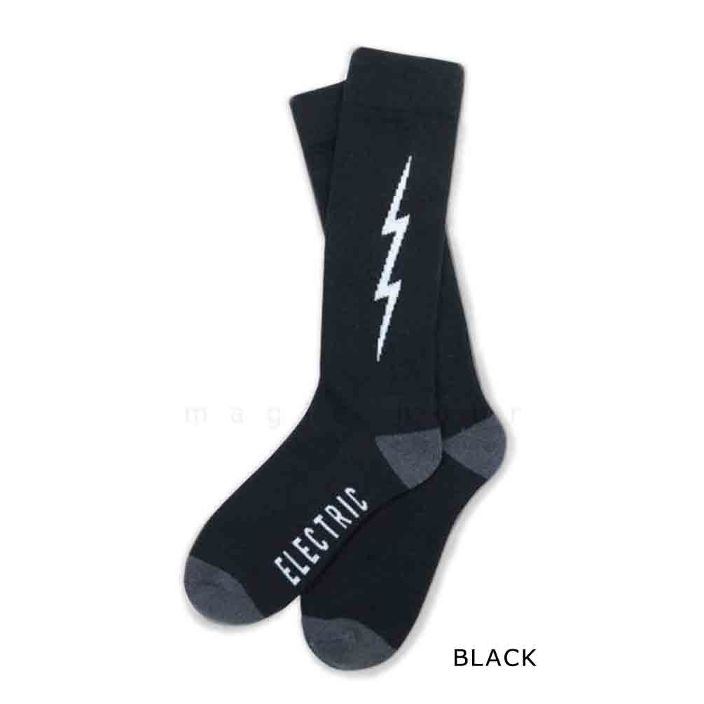 スキー スノーボード ソックス 靴下 メンズ ブランド スポーツソックス ELECTRIC エレクトリック Volt Socks 保温 防寒 サポート クッション パイル 黒 白 E23A11-BLACK-F ELECTRIC(エレクトリック) 3