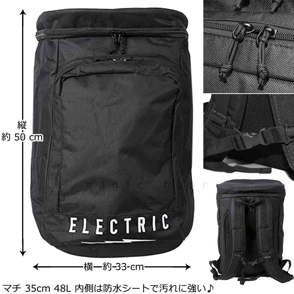 スノーボード スキー バックパック ブーツケース バック 登山 アウトドア 防水 バッグ エレクトリック ELECTRIC 48L リュック メンズ レディース お洒落 黒 E23A19-BACKPACK ELECTRIC(エレクトリック) 3