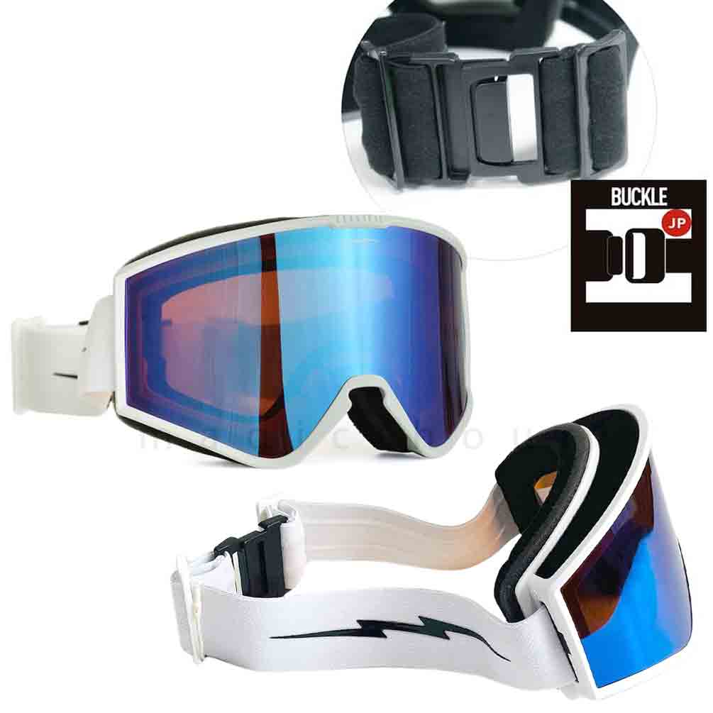 スノーボード スノボー ブランド ゴーグル エレクトリック ELECTRIC KLEVELAND メンズ レディース スキー スノーゴーグル ミラー くもり止め 眼鏡対応 白 青 EG7522202-BLUC ELECTRIC(エレクトリック) 1