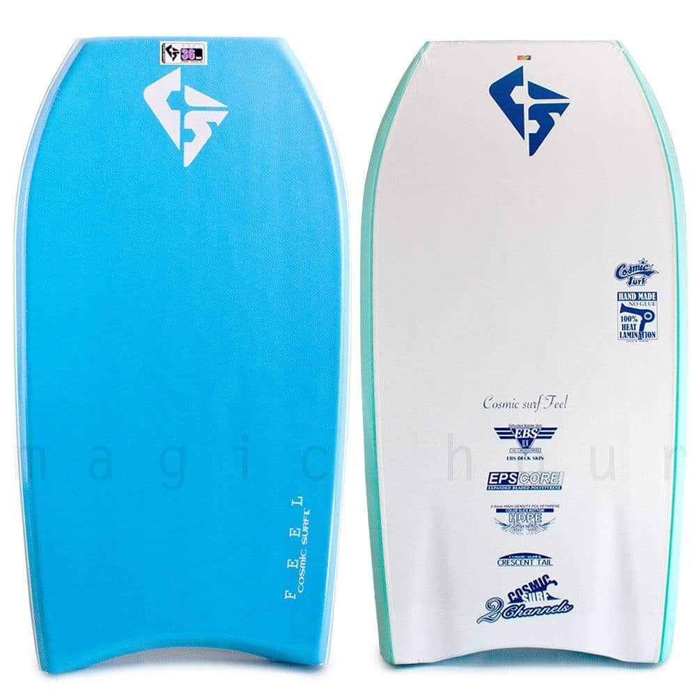 レディース ボディボード 5点 セット 36インチ 38インチ COSMIC SURF コスミックサーフ ボディーボード ニットケース リーシュコード 初心者にもおすすめ FEEL-WSET5-BLU FEEL-WSET5-BLU-BLU-36 COSMIC SURF(コスミックサーフ) 2