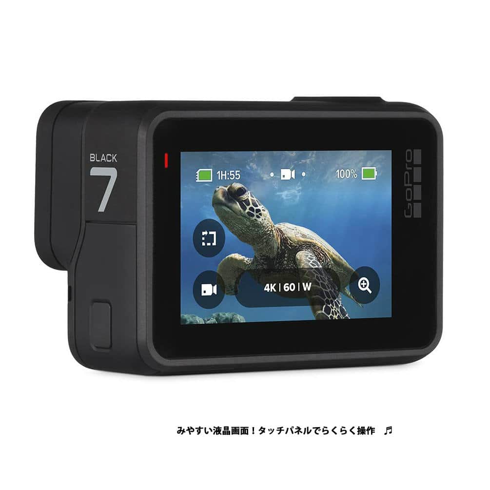 GoPro HERO7 ゴープロ 7 ビデオ カメラ アクションカム スノーボード サーフィン アウトドア スポーツ 防水 手ぶれ補正 4K動画 アクセサリー BLACK ブラック 黒 GOPRO7-BLACK-BLK-F  1