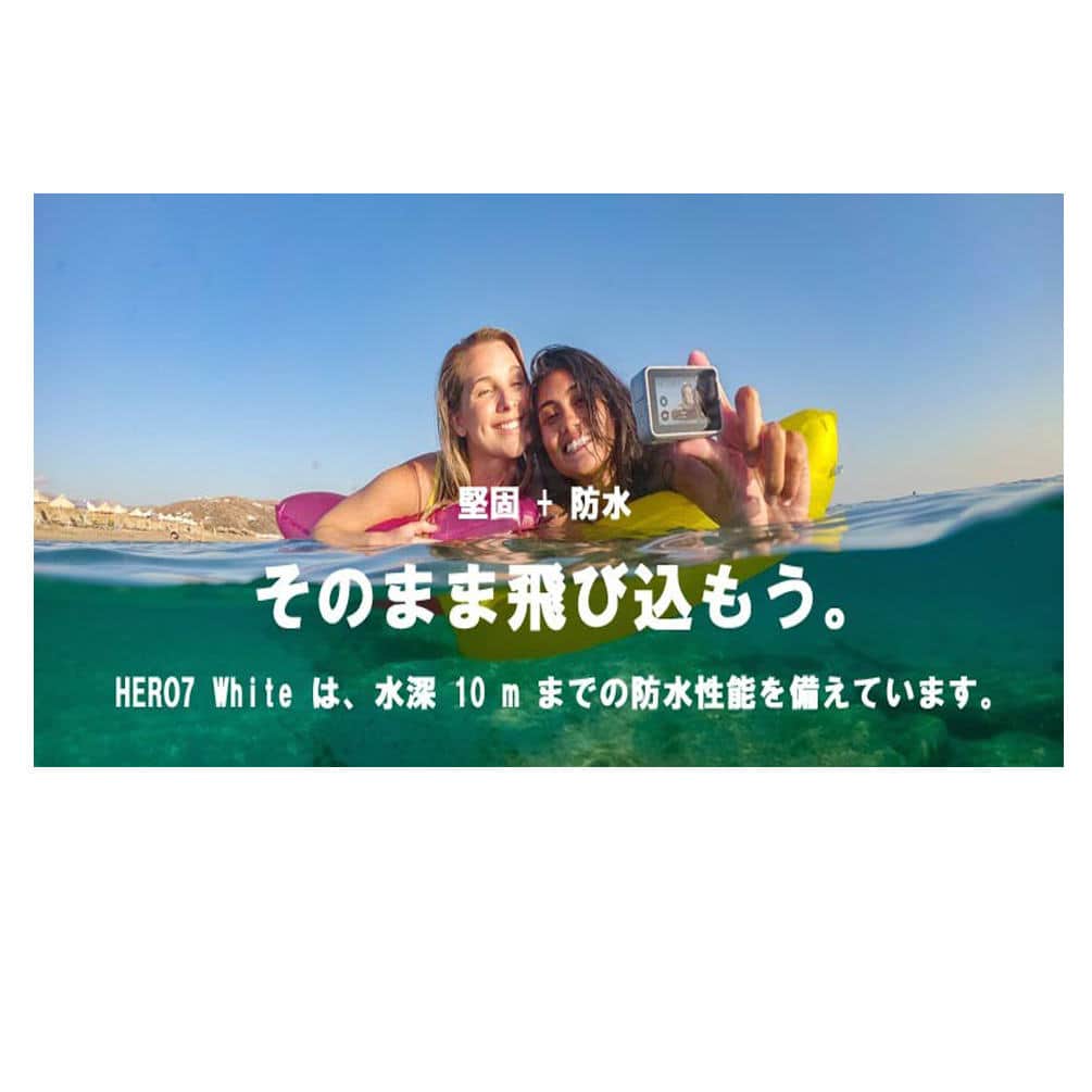 GoPro HERO7 ゴープロ 7 ビデオ カメラ アクションカム スノーボード サーフィン アウトドア スポーツ 防水 手ぶれ補正 4K動画 アクセサリー WHITE ホワイト 白 GOPRO7-WHITE-WHT-F  3