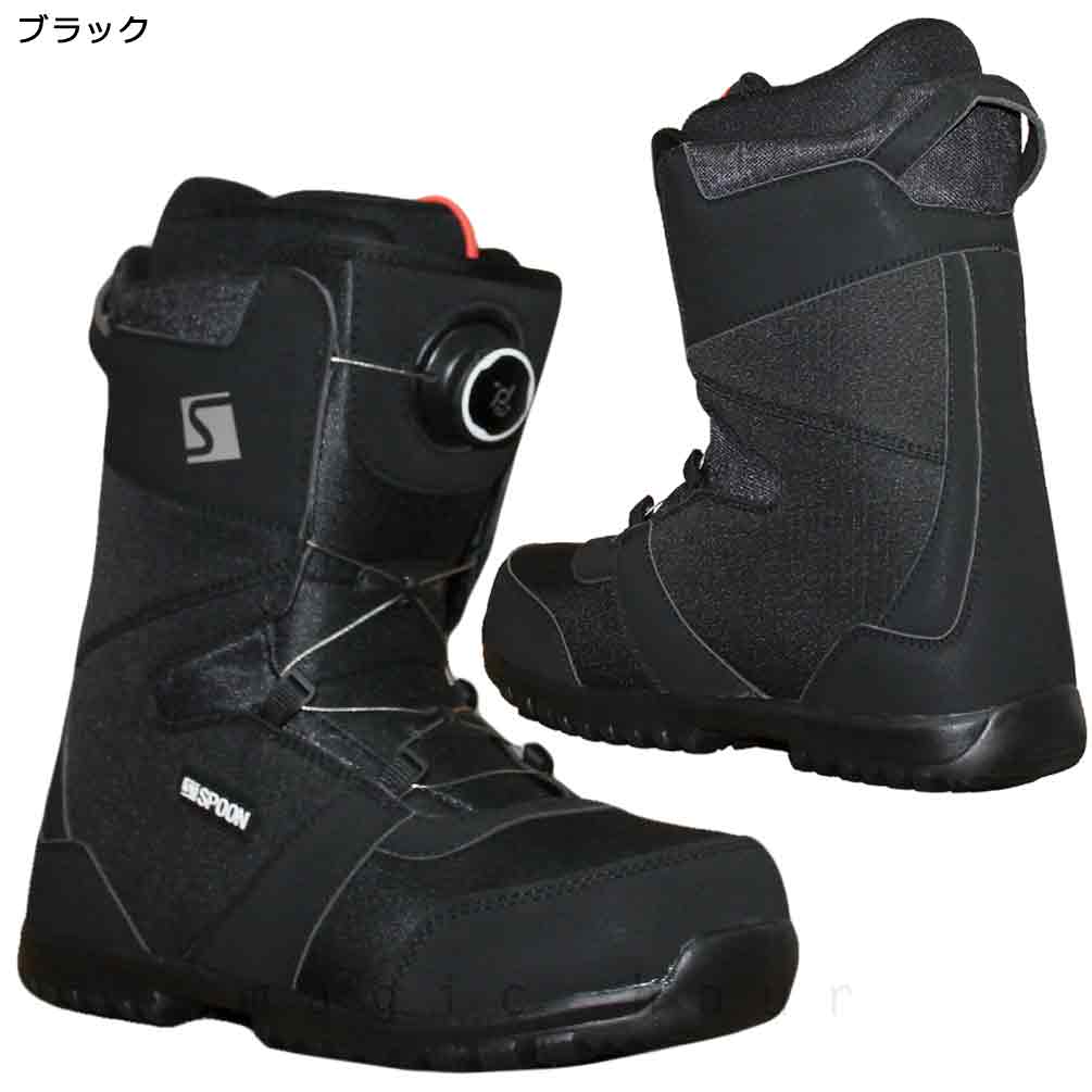 スノーボード ブーツ ダイアル式 メンズ レディースTGF ダイヤル SPOON スプーン PRISM 22-23 ソフトフレックス 大きいサイズ 22.5cm - 29cm 黒 白 ブラック GZ-22PRISM-BLK-23 SPOON(スプーン) 3