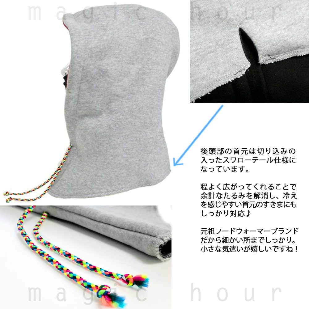 スノーボード フードウォーマー スノボ フェイスマスク ネックウォーマー SHOWTIME COLLECTIVE ショウタイム コレクティブ スキー スノボ 防寒 フェイスガード HW-1603-ASHBLK-GRY SHOWTIME COLLECTIVE(ショウタイム コレクティブ) 3
