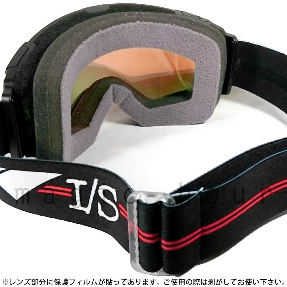 スノーゴーグル スノーボード スキー ゴーグル メンズ レディース スノボ ミラー ダブルレンズ くもり止め IS EYEWEAR アイエス アイウェアー CREW ブラック 黒 ISCRW-DEVUNWALSH  2