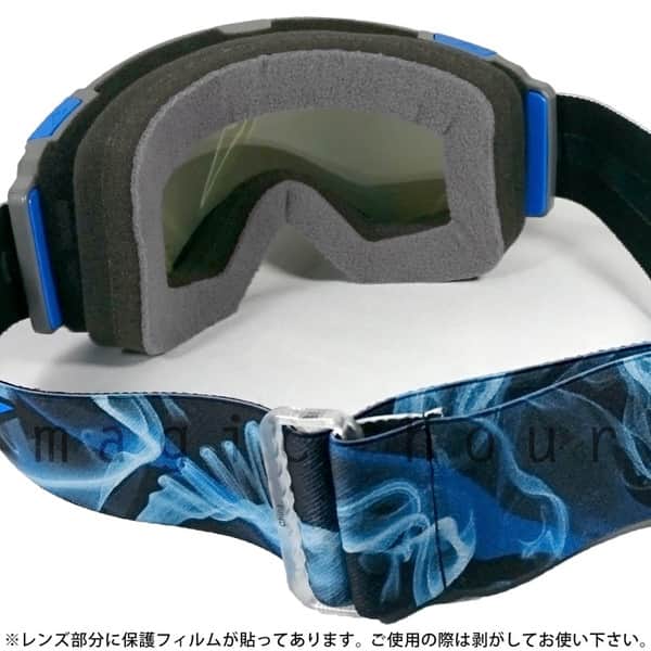 スノーゴーグル スノーボード スキー ゴーグル メンズ レディース スノボ ミラー ダブルレンズ くもり止め IS EYEWEAR アイエス アイウェアー CREW ブルー 青 ISCRW-MIDNIGHTSMOKE  2