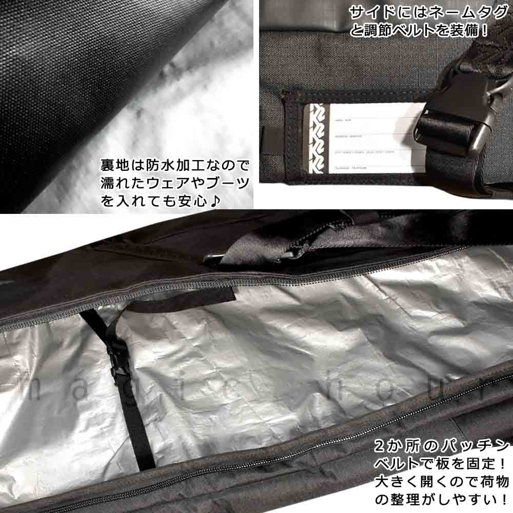 スノーボード ボードケース スノボ ブランド K2 オールインワン バッグ メンズ レディース ショルダー  防水 バック 158 168cm 板 ウェア ブーツ 収納 ケース K2-PDBG-B201200201-BLK-158 K2(ケーツー) 3