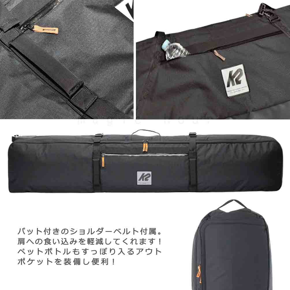 スノーボード ボードケース スノボ ブランド K2 オールインワン バッグ メンズ レディース ローラー バック 165 175cm 板 ウェア ブーツ 収納 キャリーケース 黒 K2-RLBG-B201200301-BLK-165 K2(ケーツー) 1
